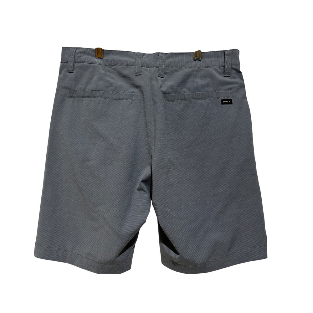 RVCA Daggers Fit Blue/Grey Performance Stretch Shorts Mens sz 28 golf preppy - Picture 6 of 9